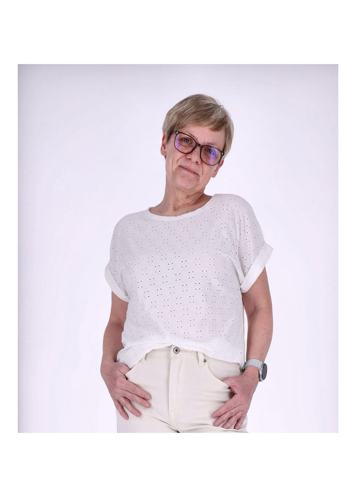 Zabaione Damen T-Shirt Lochmuster