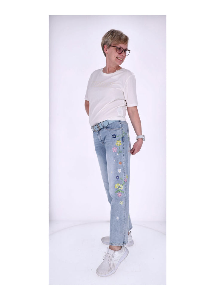 Jeans Damen Blumen