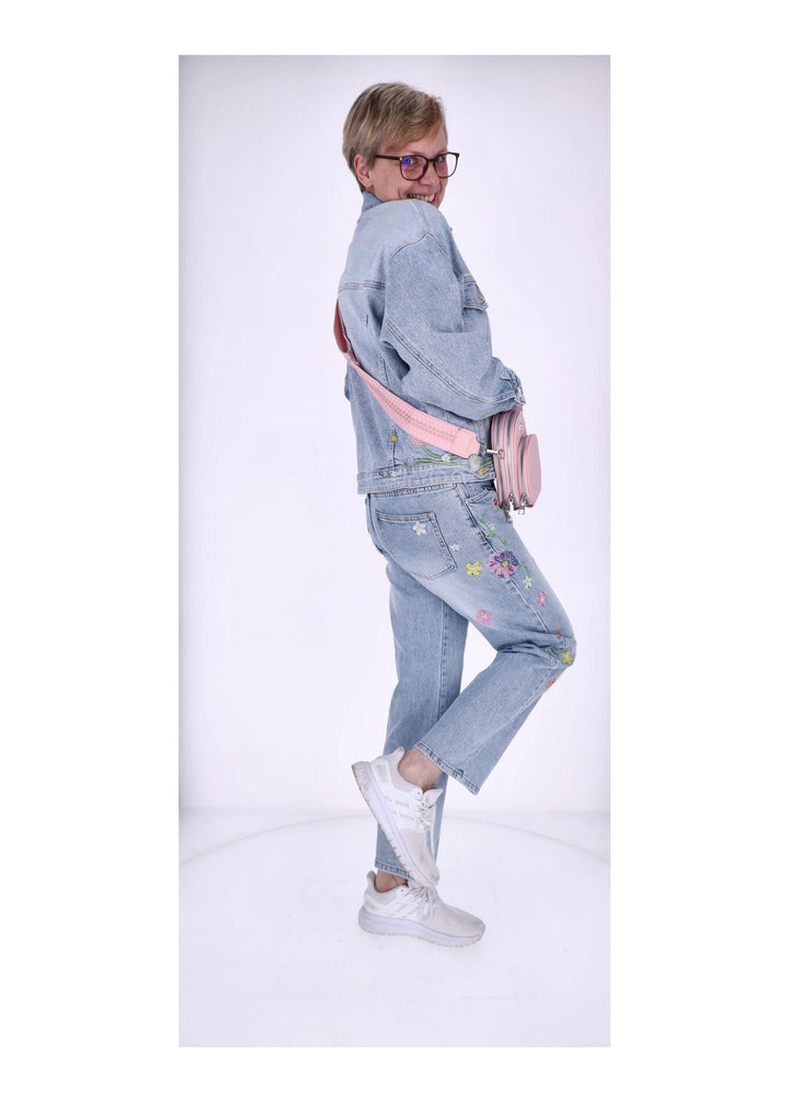 Jeans Damen Blumen