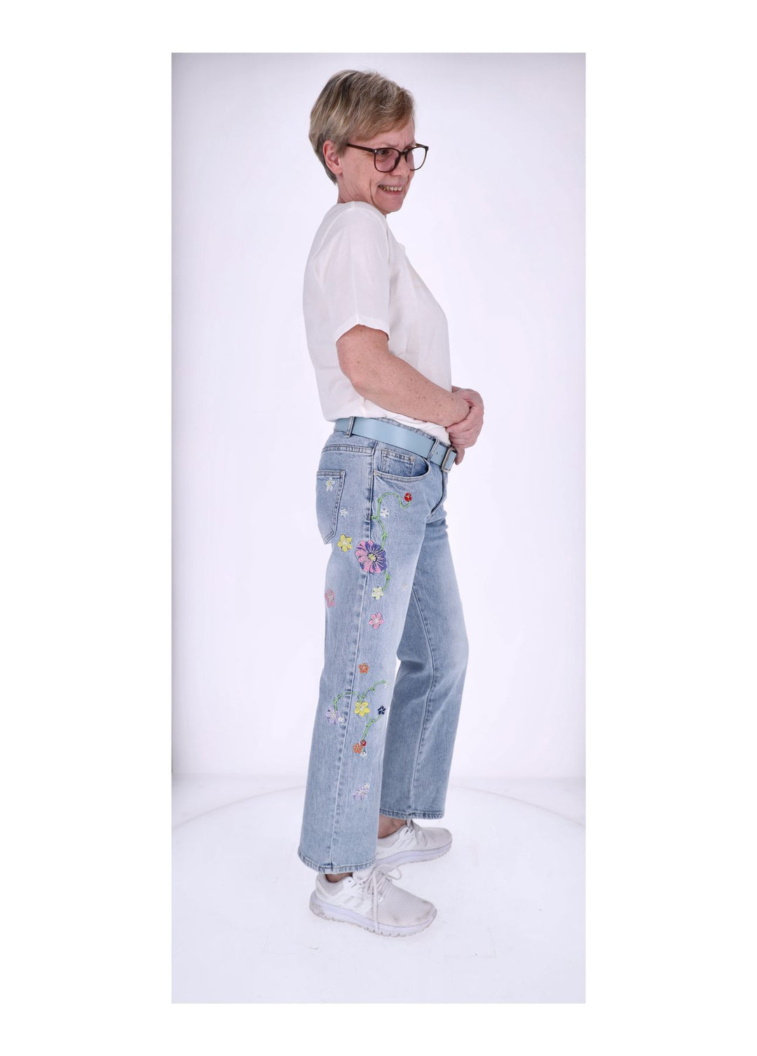 Jeans Damen Blumen