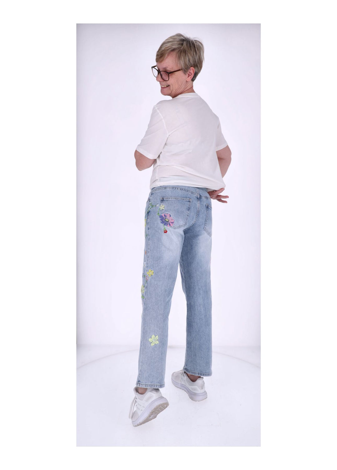 Jeans Damen Blumen