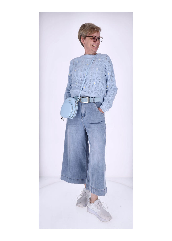 5f Jeans Damen Culotte High Waist Blue Wash