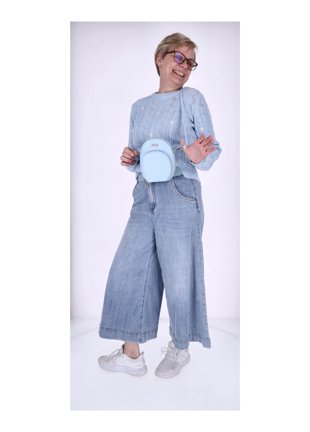 5f Jeans Damen Culotte High Waist Blue Wash