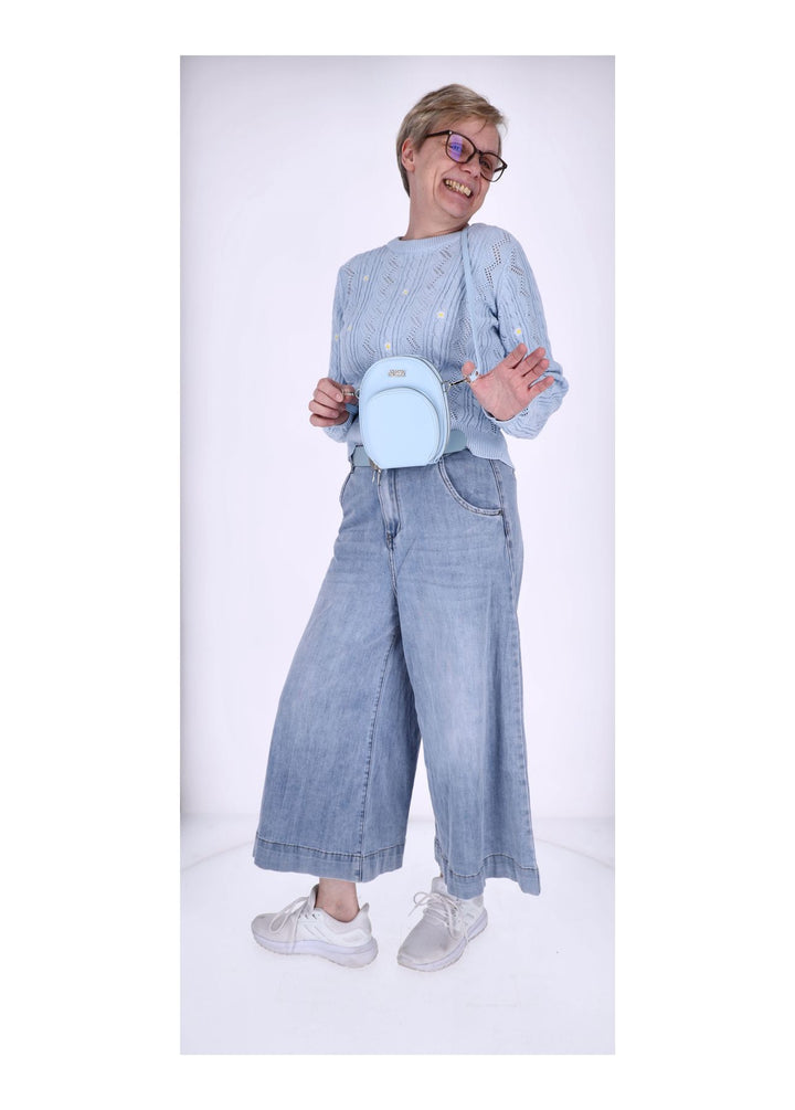 5f Jeans Damen Culotte High Waist Blue Wash