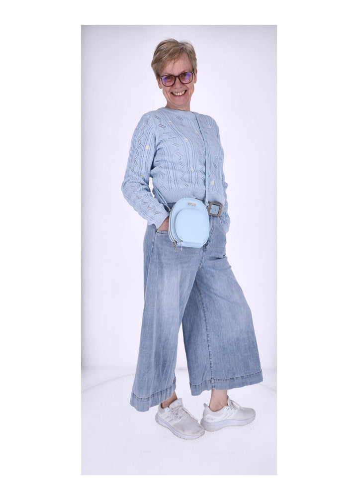 5f Jeans Damen Culotte High Waist Blue Wash