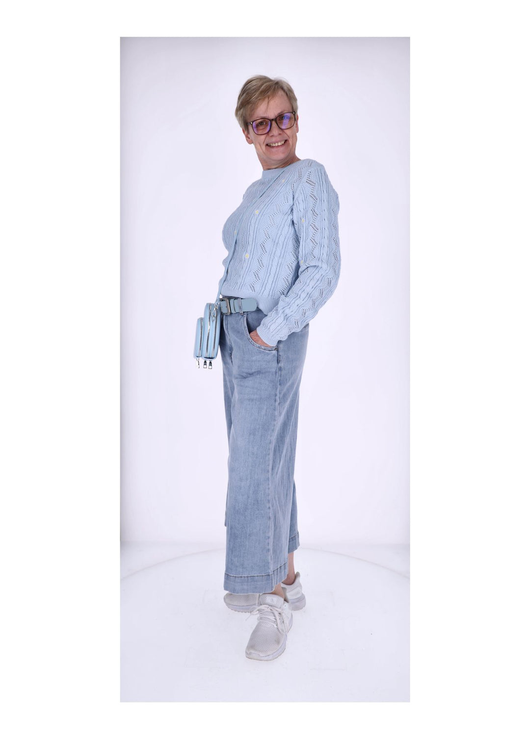 5f Jeans Damen Culotte High Waist Blue Wash