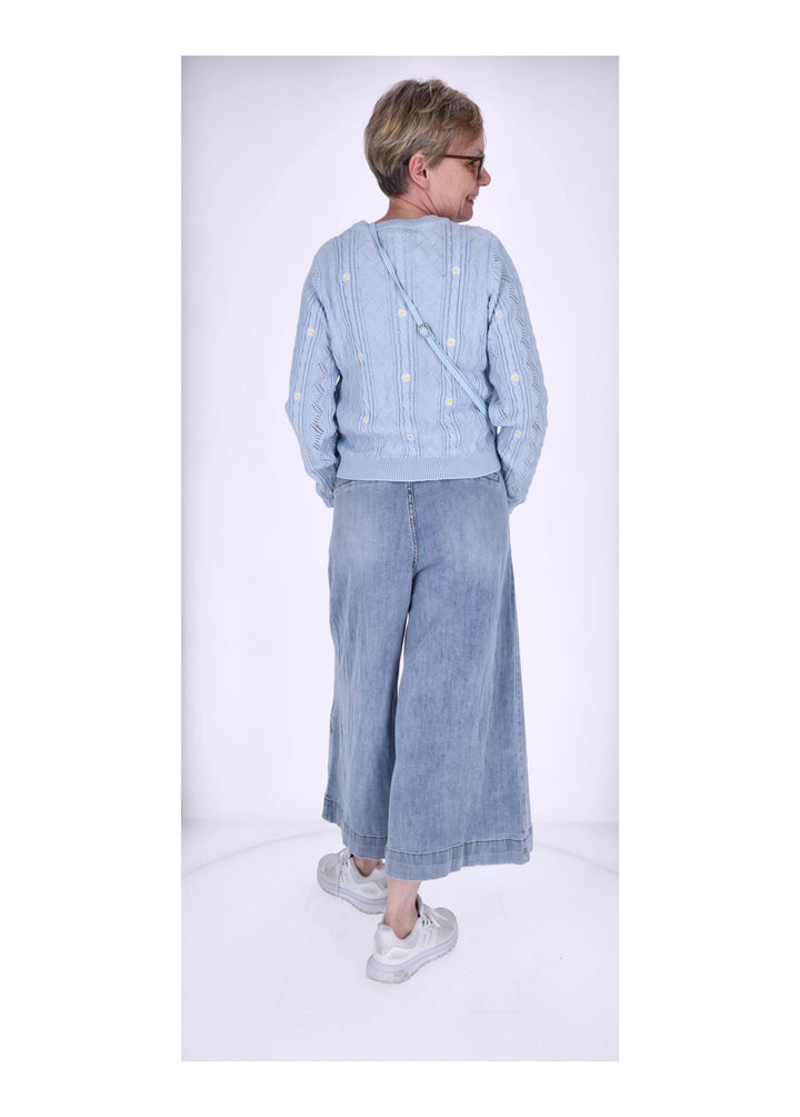 5f Jeans Damen Culotte High Waist Blue Wash