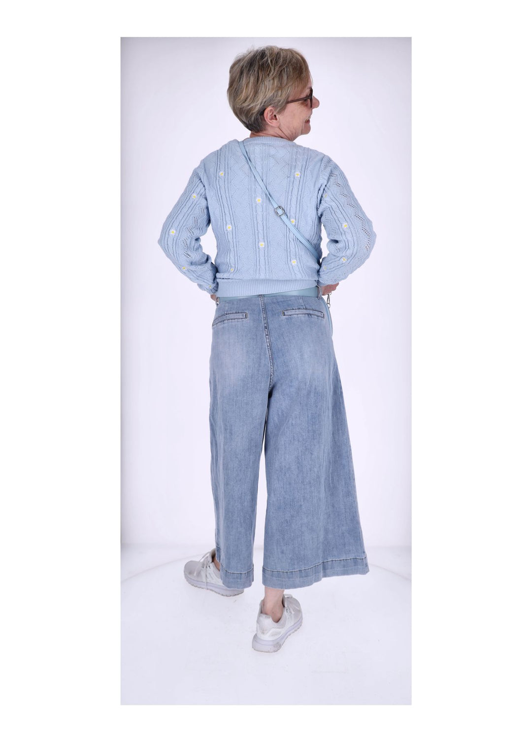 5f Jeans Damen Culotte High Waist Blue Wash