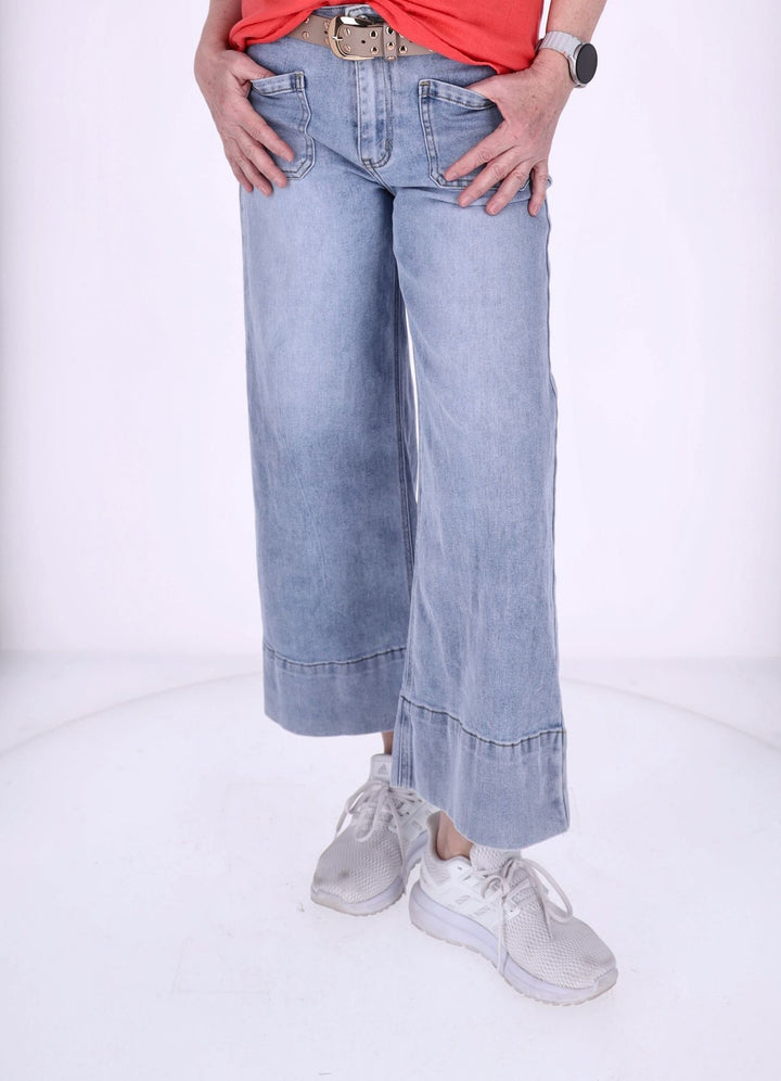 5f Jeans Damen Culotte mit Taschen