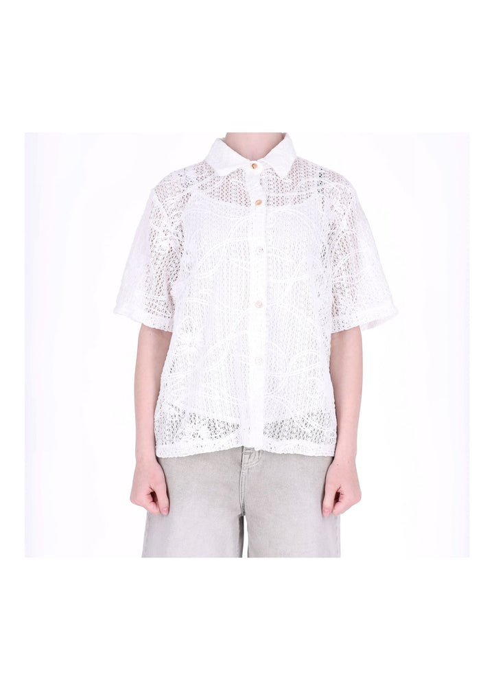 Bluse Häkel Damen 1/2 Arm