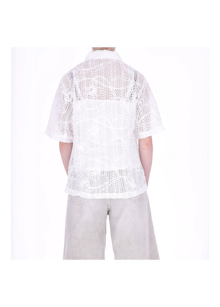 Bluse Häkel Damen 1/2 Arm