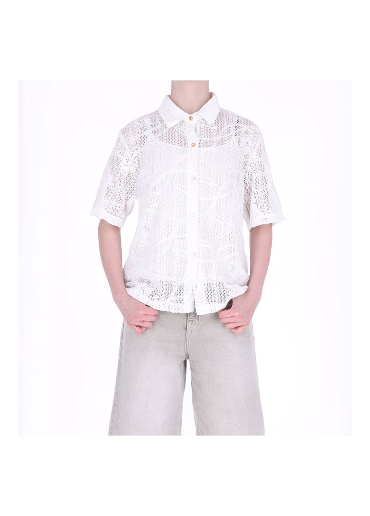 Bluse Häkel Damen 1/2 Arm