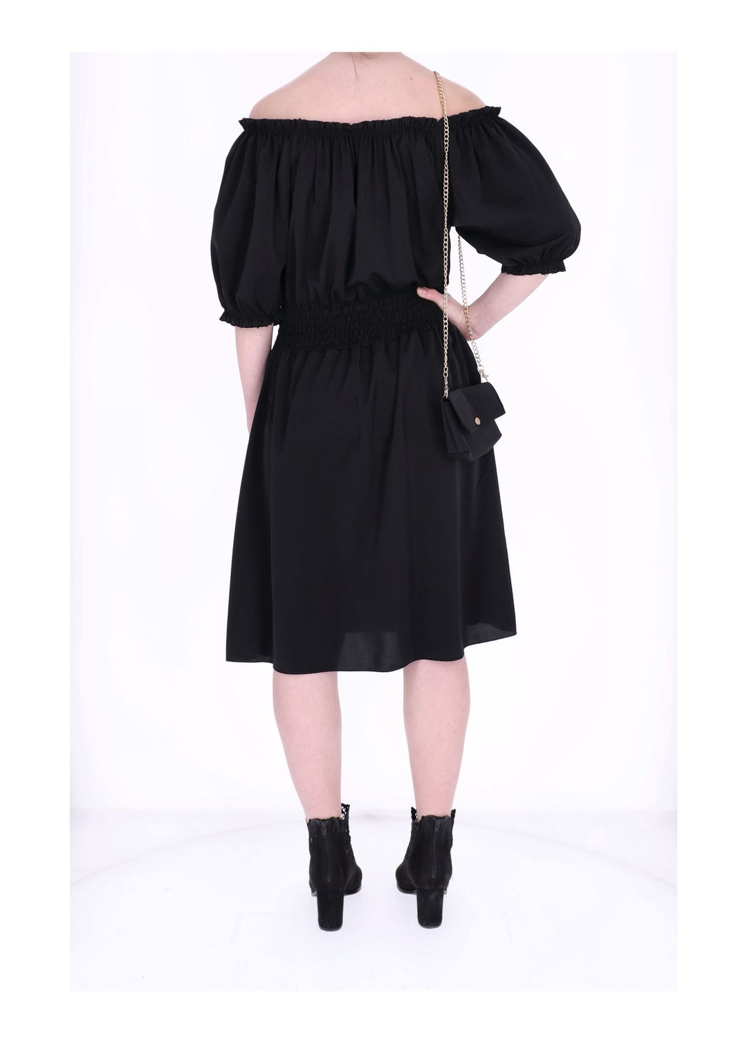 Kleid Carmen Satin mit Tasche