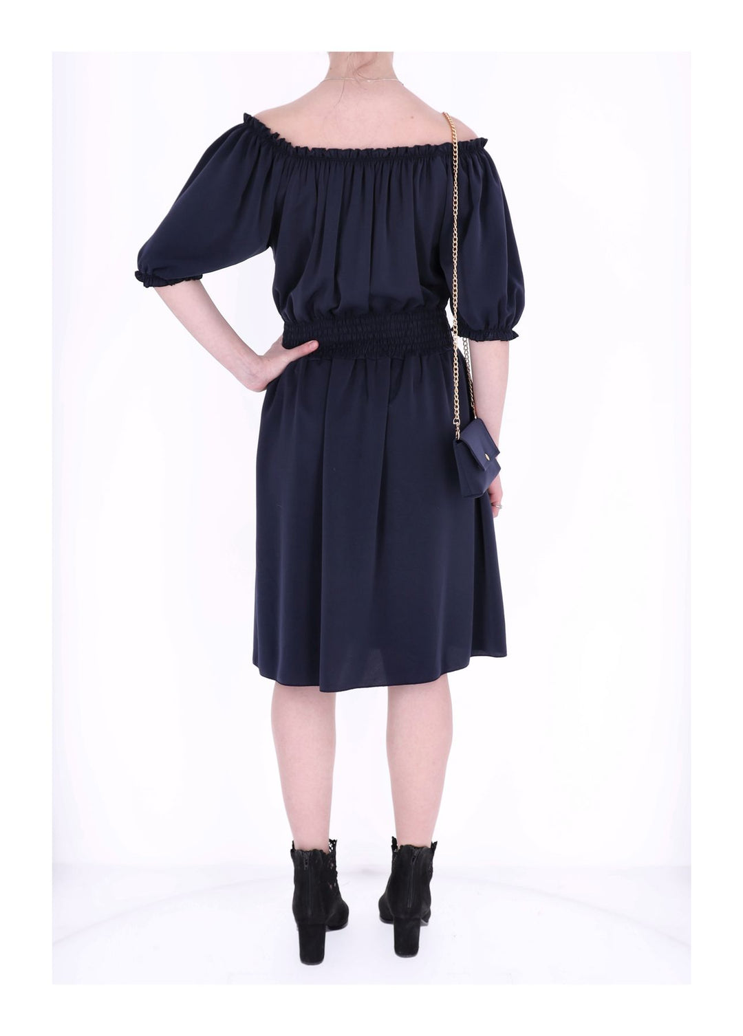 Kleid Carmen Satin mit Tasche