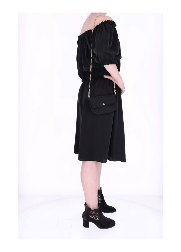 Kleid Carmen Satin mit Tasche