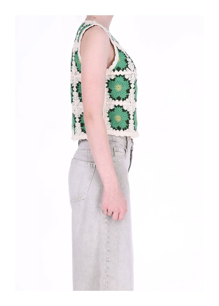Splash of Color Häkel Crop-Top Damen