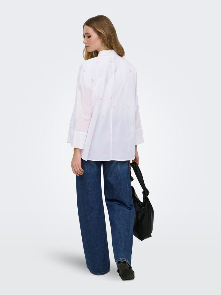 ONLNEW LINA GRACE LS EMB SHIRT NOOS