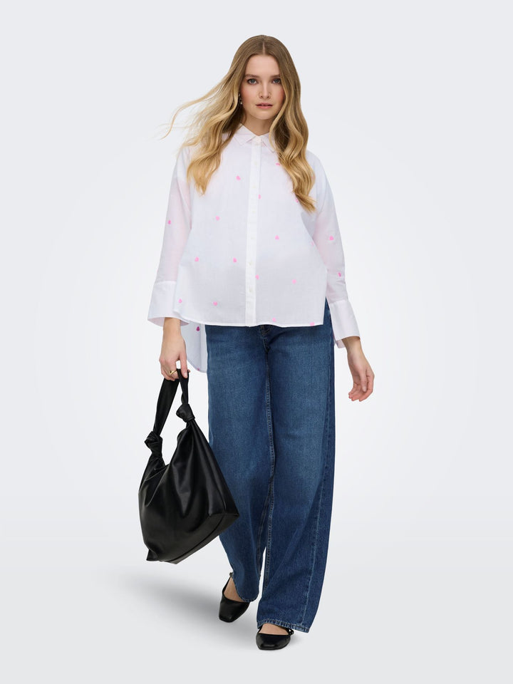 ONLNEW LINA GRACE LS EMB SHIRT NOOS