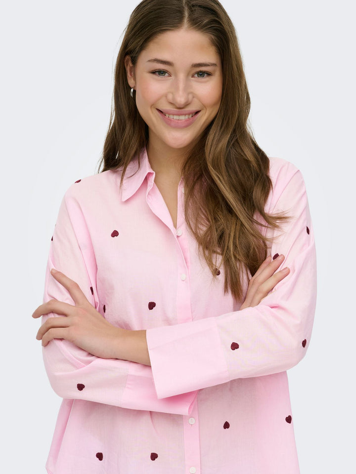 ONLNEW LINA GRACE LS EMB SHIRT NOOS