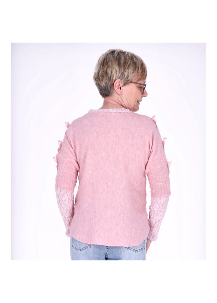 Strickshirt Damen Kurzarm Splash of Color
