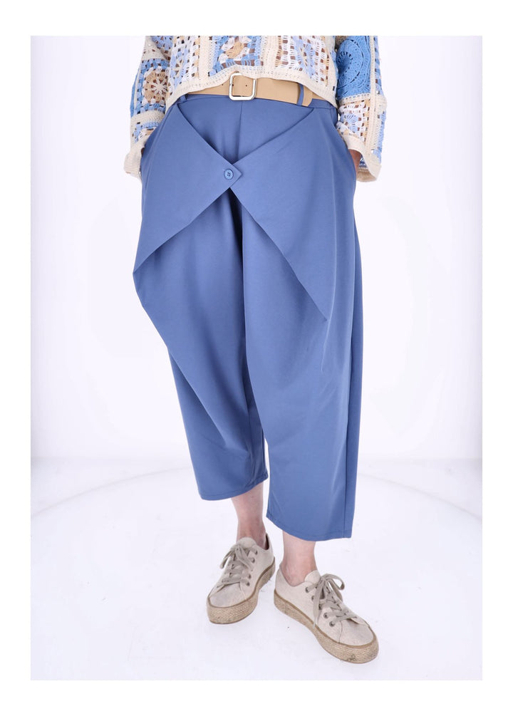 Hose Damen Punto Roma Knopf