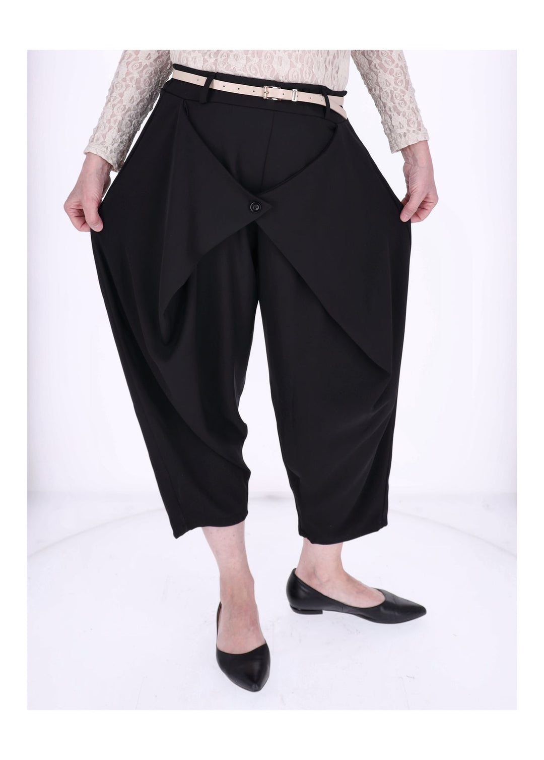 Hose Damen mit Knopf