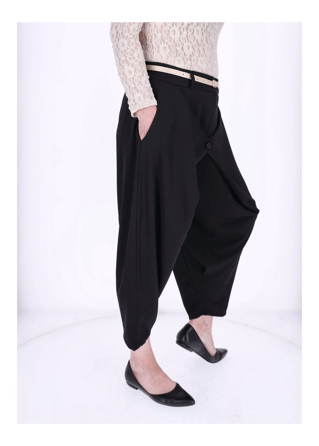 Hose Damen mit Knopf