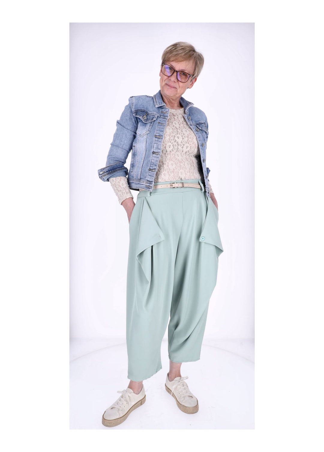 Splash of Color Damen Hose mit Knopf