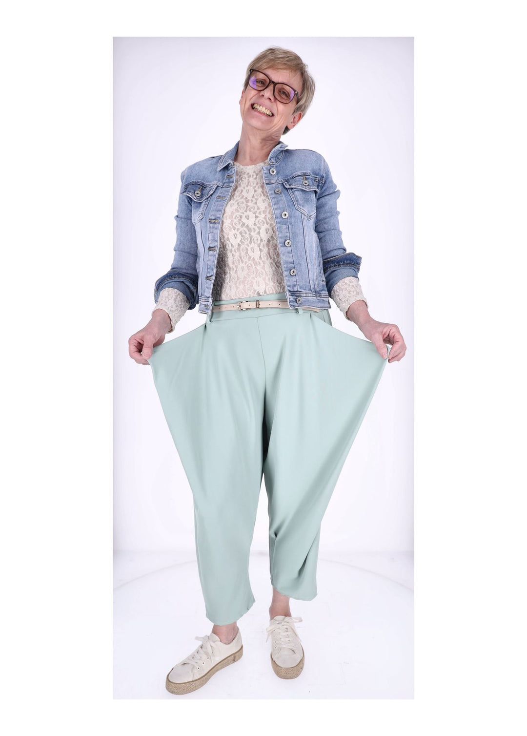 Splash of Color Damen Hose mit Knopf