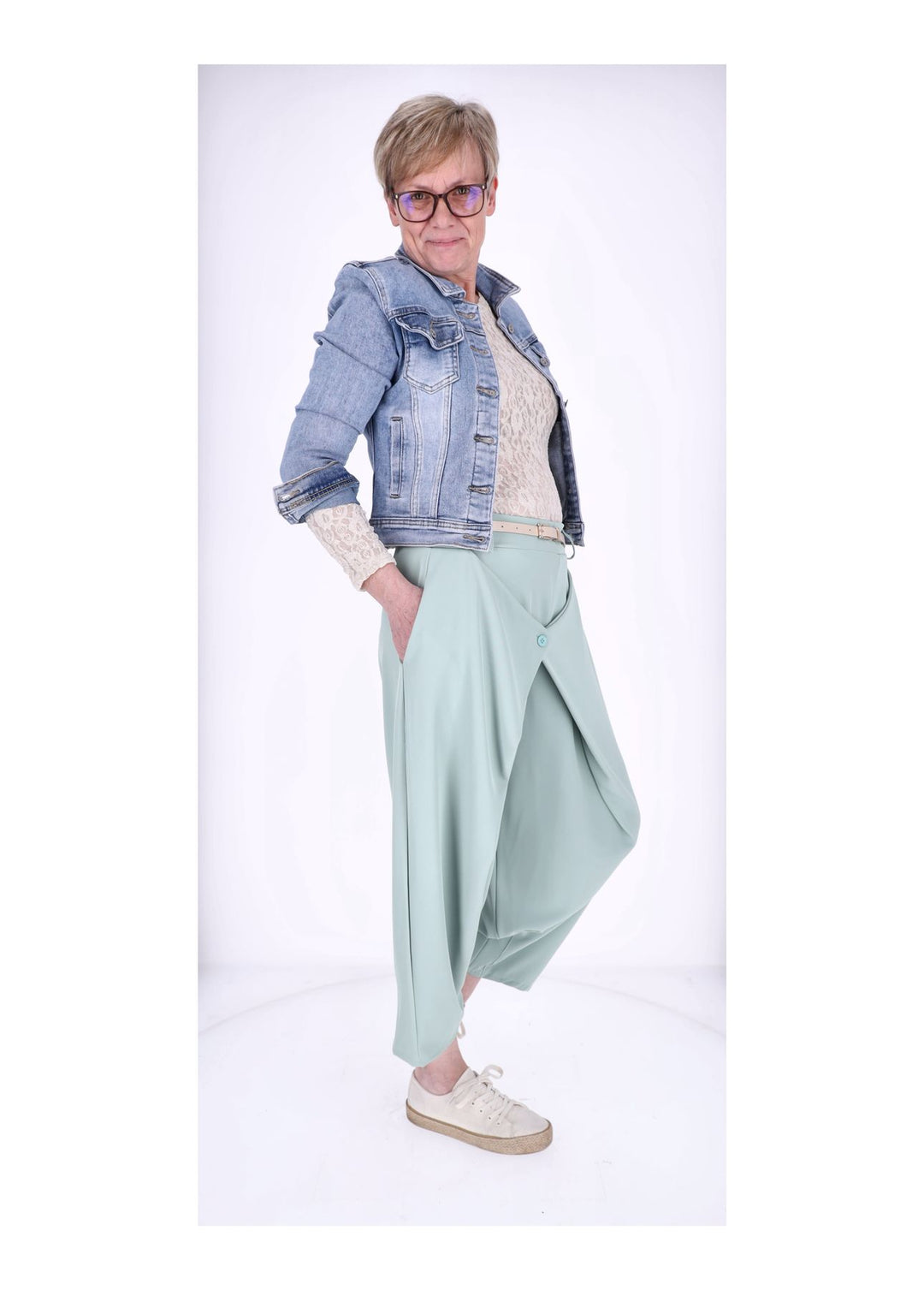 Splash of Color Damen Hose mit Knopf