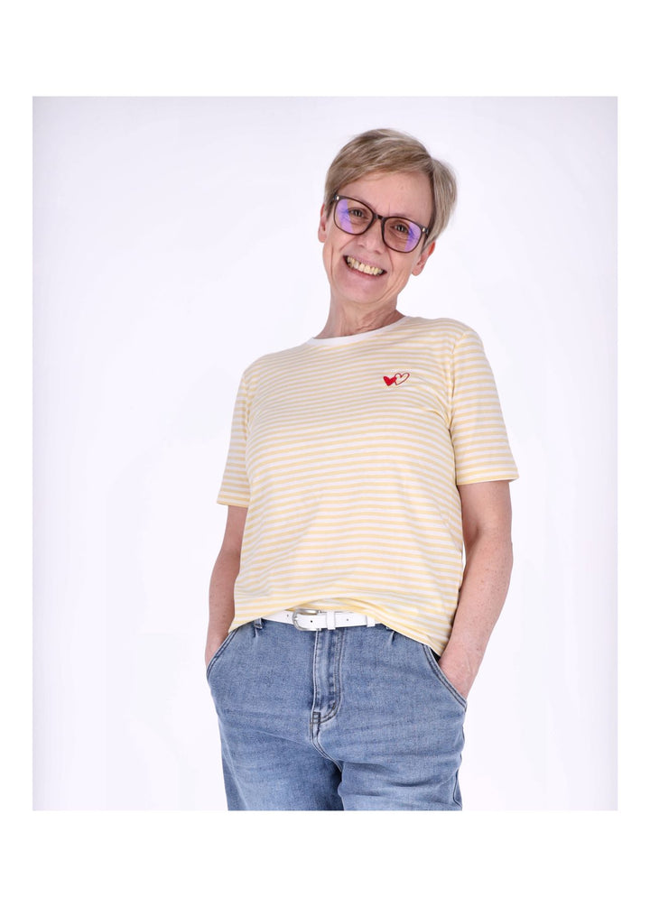 ONLHAPPY LIFE S/S EMB TOP JRS