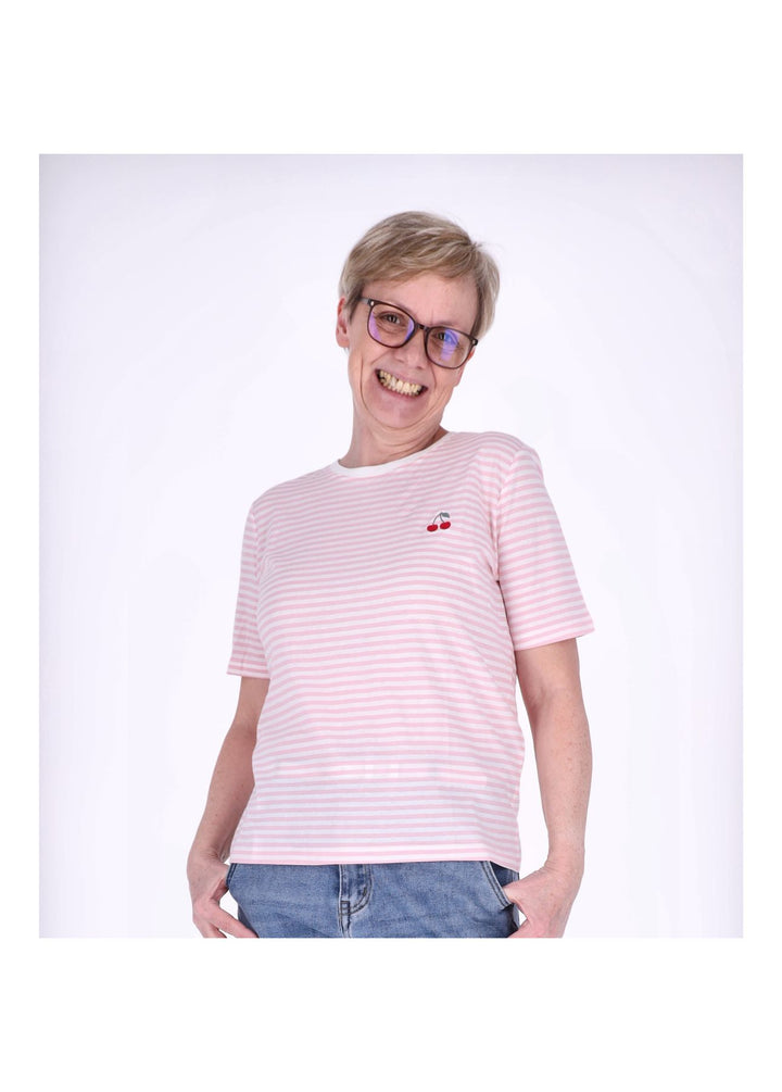 ONLHAPPY LIFE S/S EMB TOP JRS