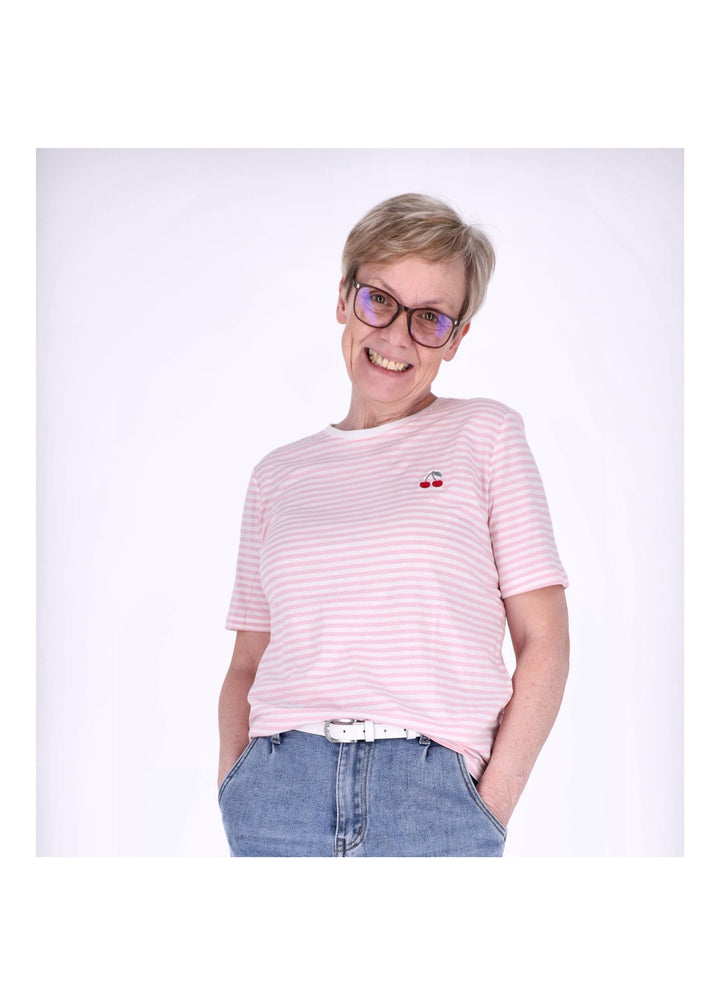 ONLHAPPY LIFE S/S EMB TOP JRS