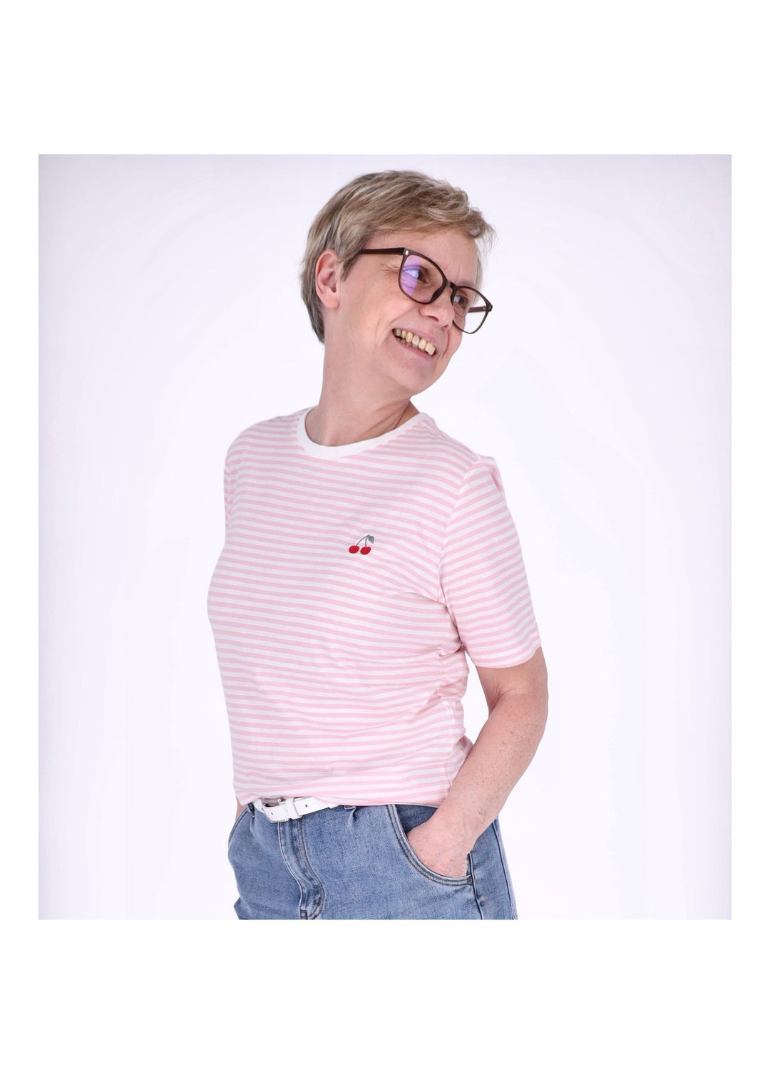 ONLHAPPY LIFE S/S EMB TOP JRS