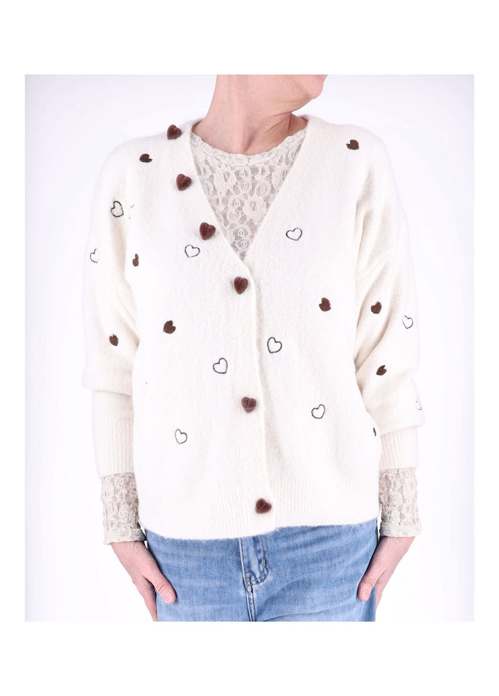 Strickjacke Damen Herzen