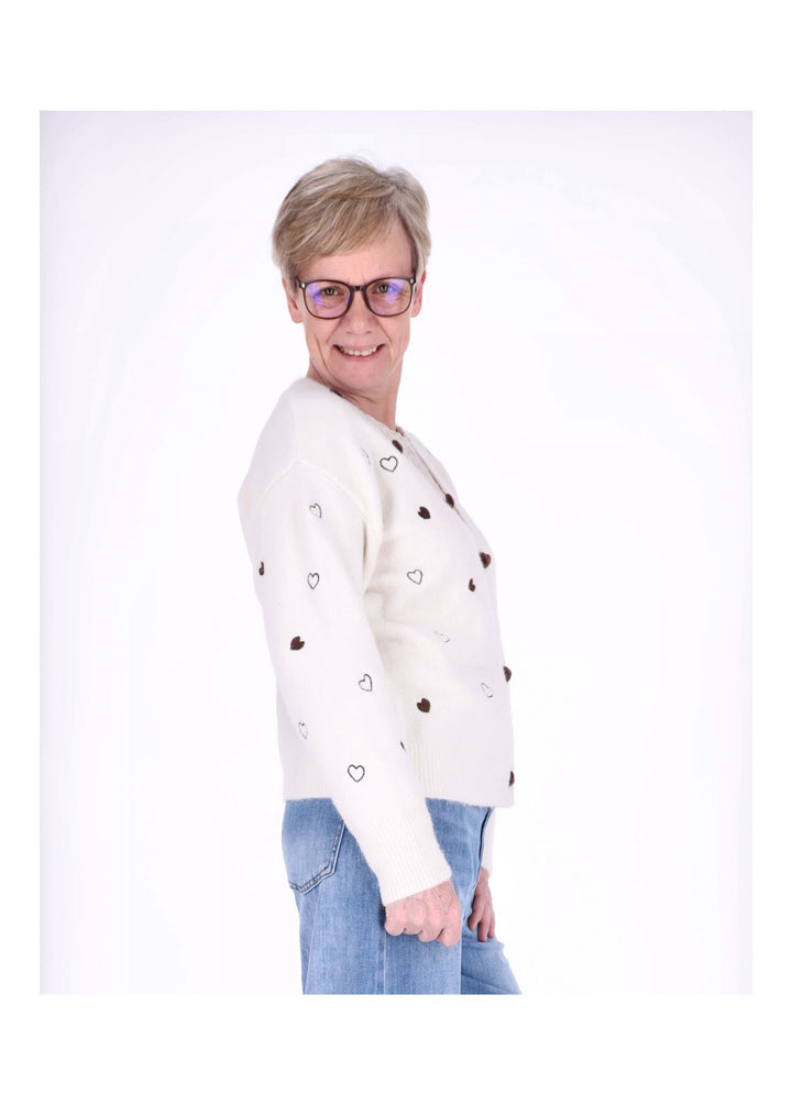 Strickjacke Damen Herzen