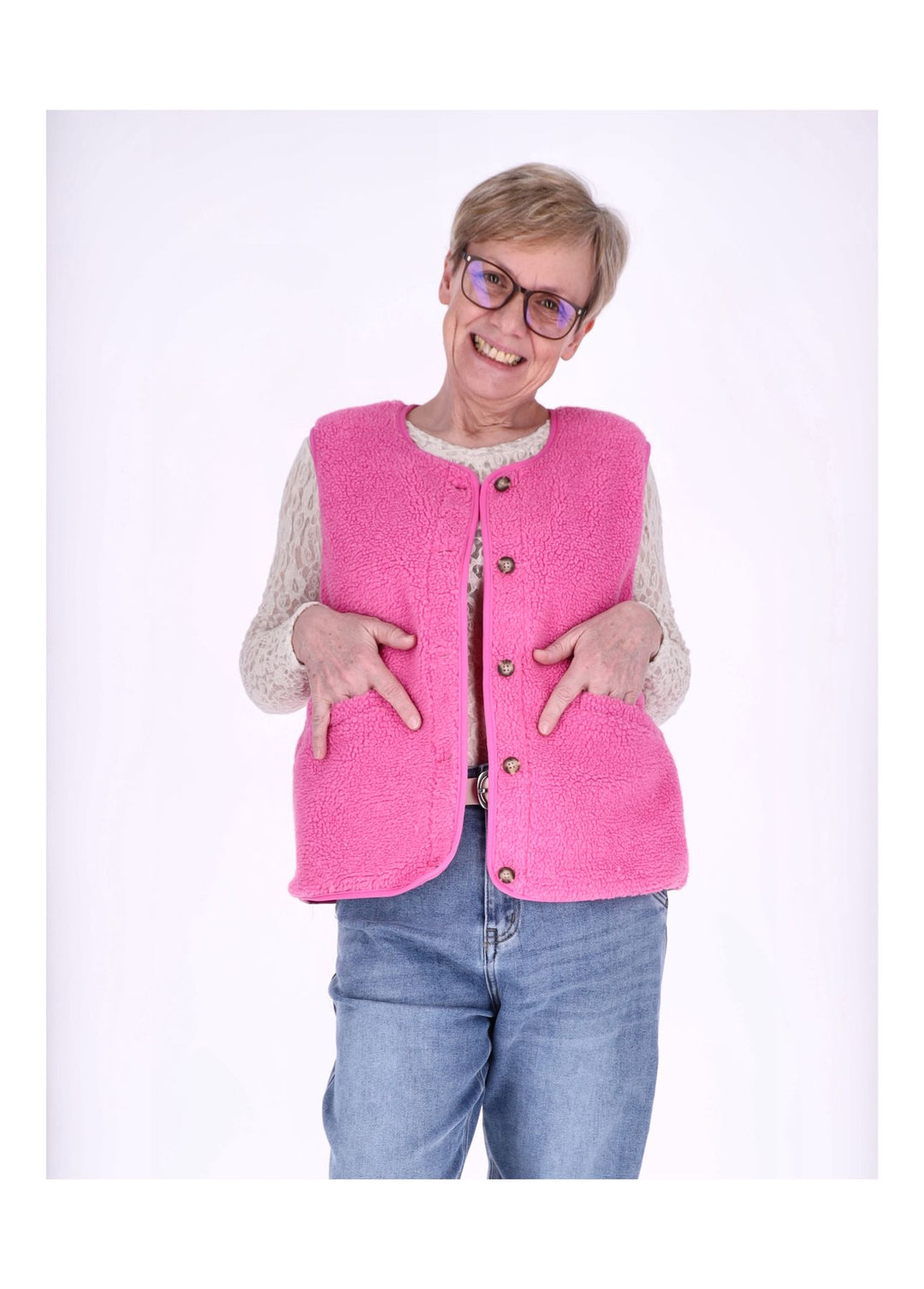 ONLY Baby Life Teddy Strickweste Damen