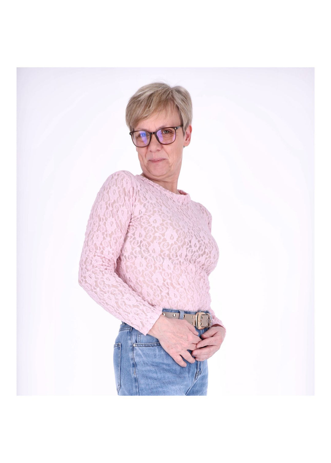 Splash of Color Spitzenshirt Damen