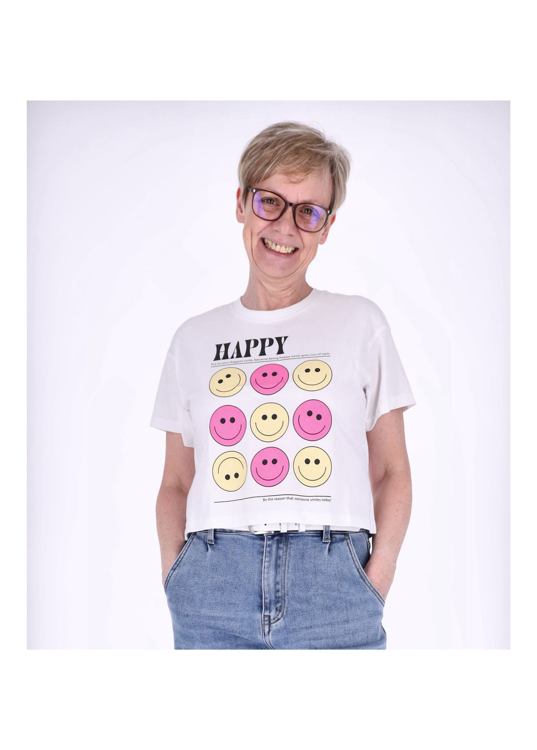 ONLY Boxy-Crop T-Shirt Damen Bio-Baumwolle