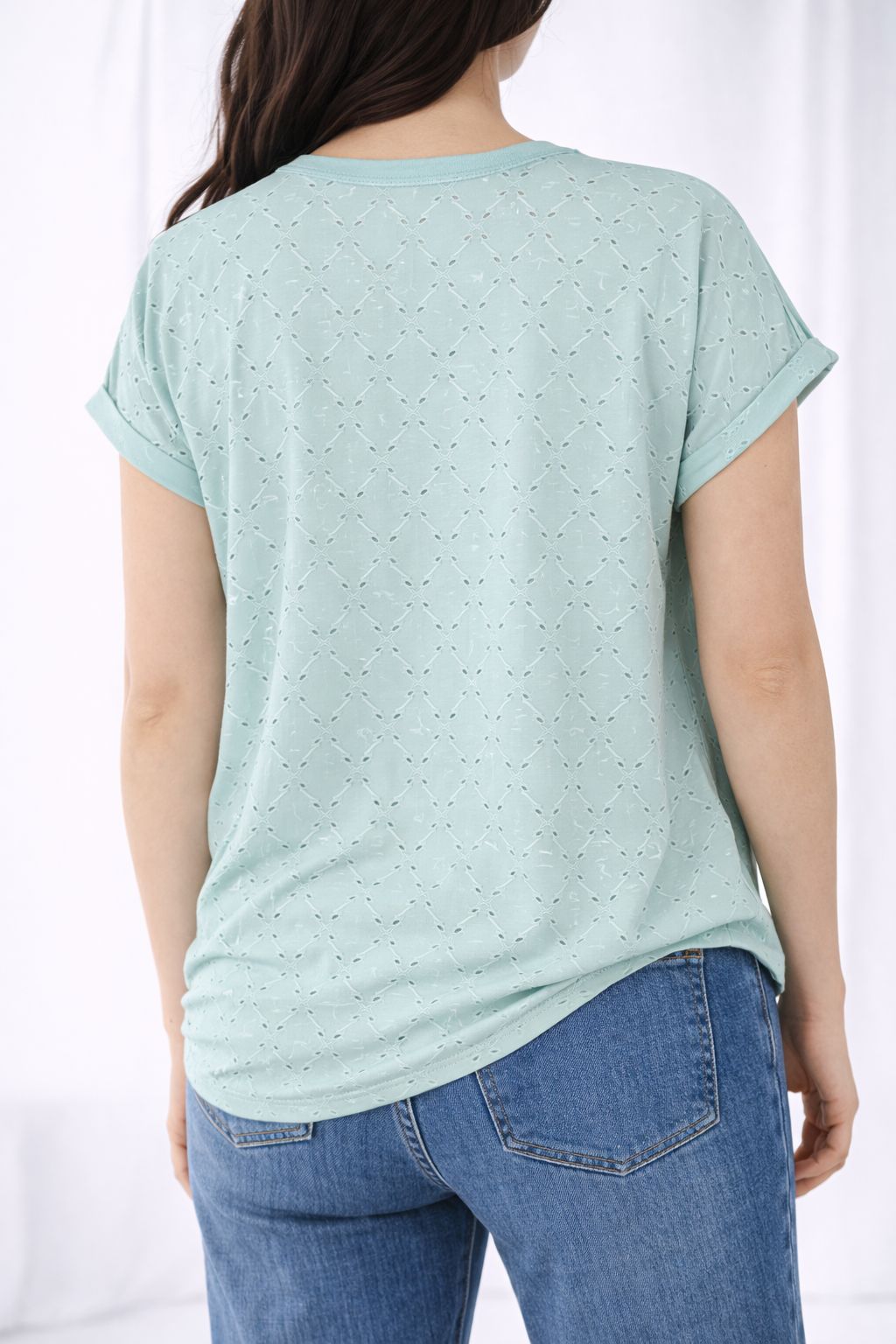Zabaione Damen T-Shirt Lochmuster