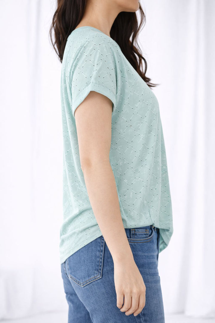 Zabaione Damen T-Shirt Lochmuster