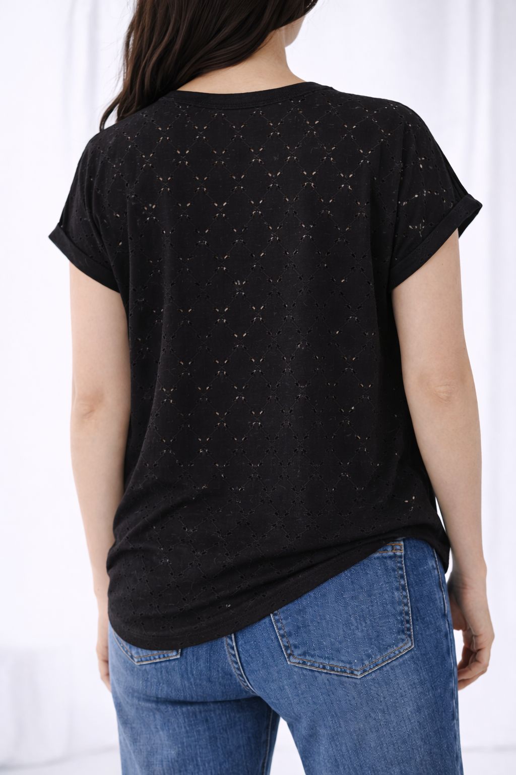 Zabaione Damen T-Shirt Lochmuster