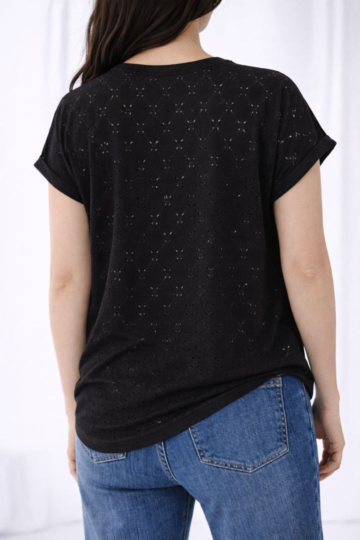 Zabaione Damen T-Shirt Lochmuster