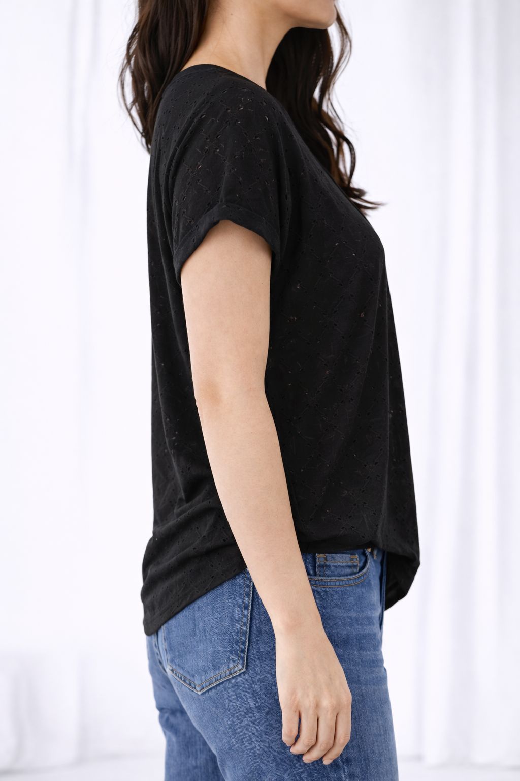 Zabaione Damen T-Shirt Lochmuster