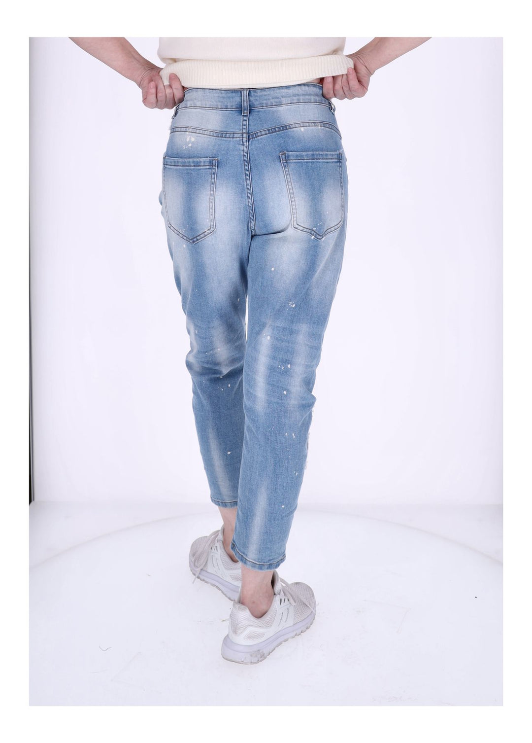 Jeans Damen Häkelaufnäher