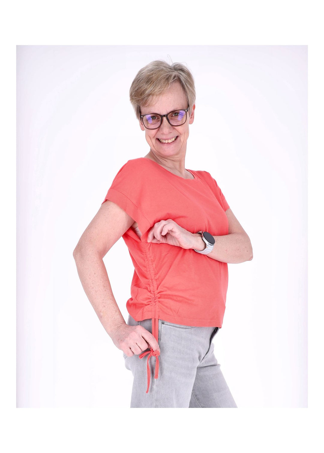 FM Damen-Shirt Kurzarm Baumwolle Modal