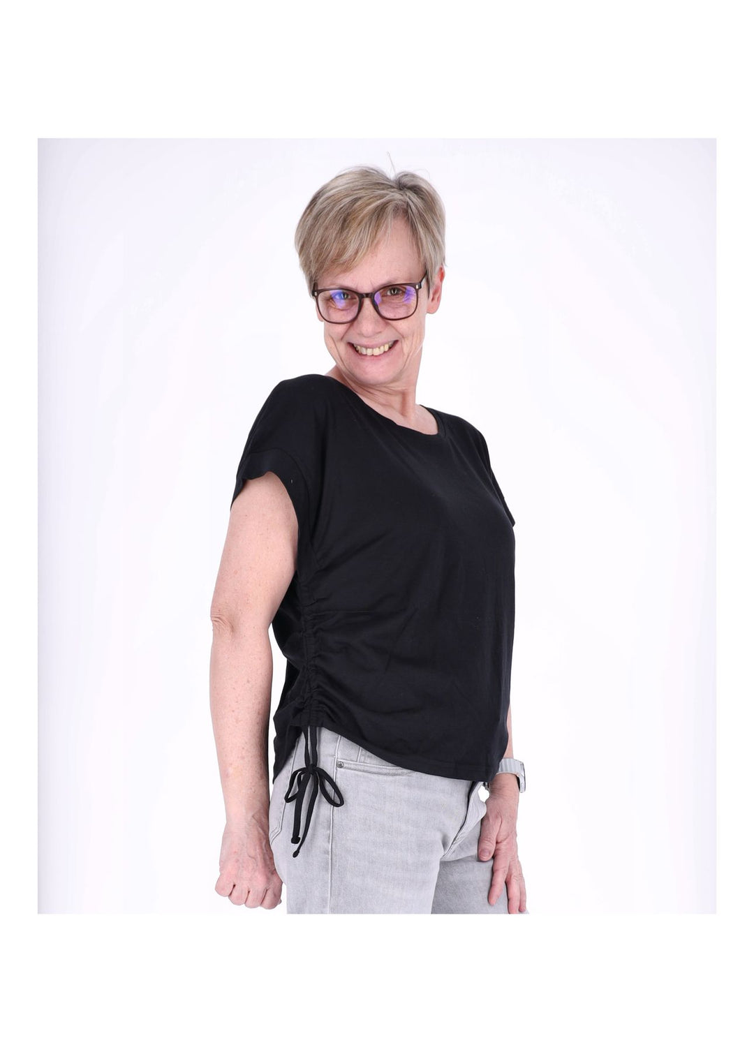 FM Damen-Shirt Kurzarm Baumwolle Modal