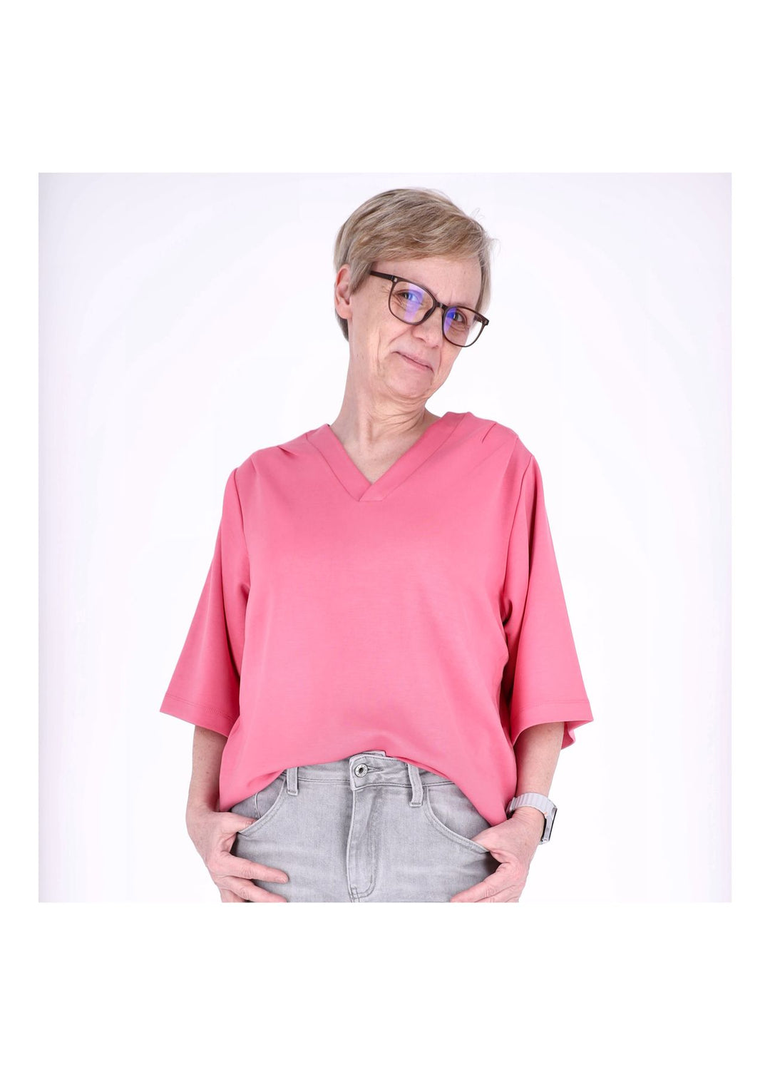 Soyaconcept Damen Shirt V-Ausschnitt