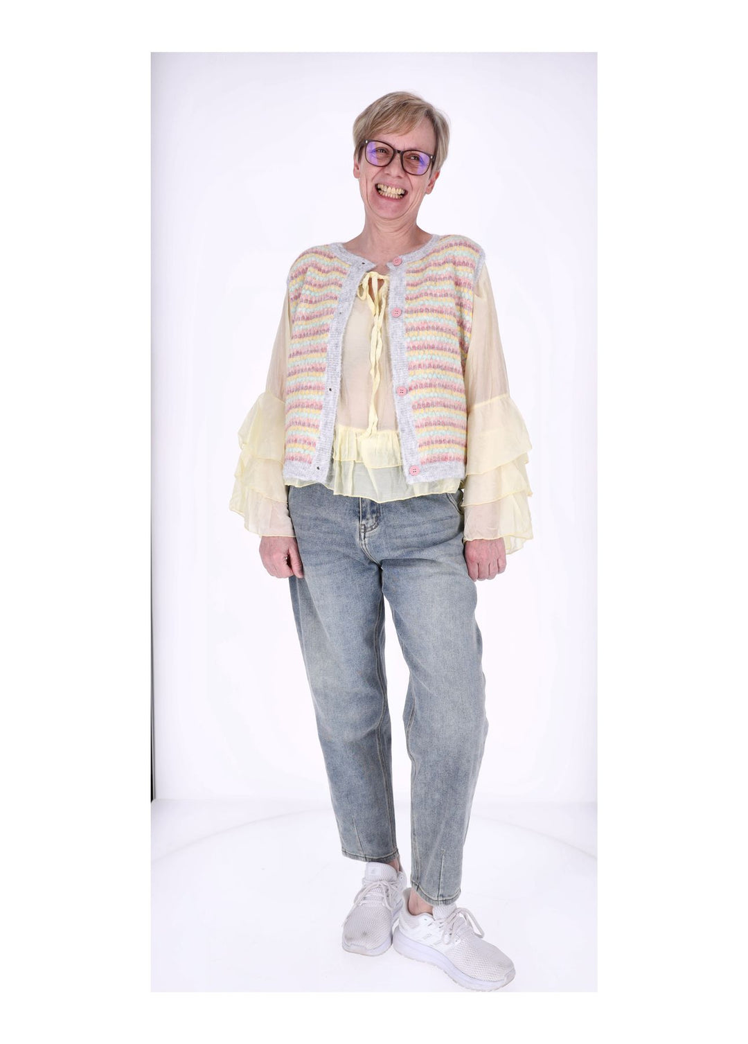 Strickweste Damen geknöpft