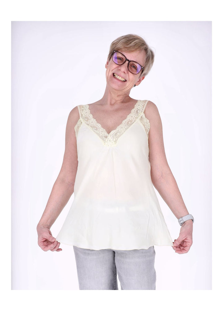 Top Damen Viscose Spitze